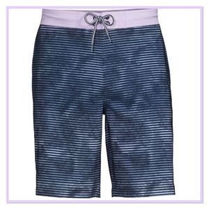 George Size 3X Lavender Stripe Swim Shorts